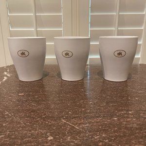 Three beautiful white pots/vases/planters from Germany by Soendgen Keramik